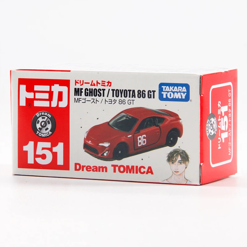 TOMY Initial D MF GHOST Toyota 86 GT 151# Alloy Car Diecasts & Toy Vehicles Car Model Miniature Scale Model Car For Children