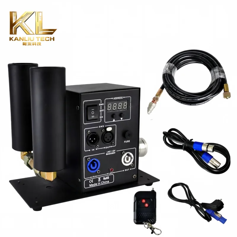 Dual Pipe CO2 Jet Machine LCD Display Remote Control CO2 Cannon With 6M High Pressure Hose For Stage DJ Wedding Party Effect