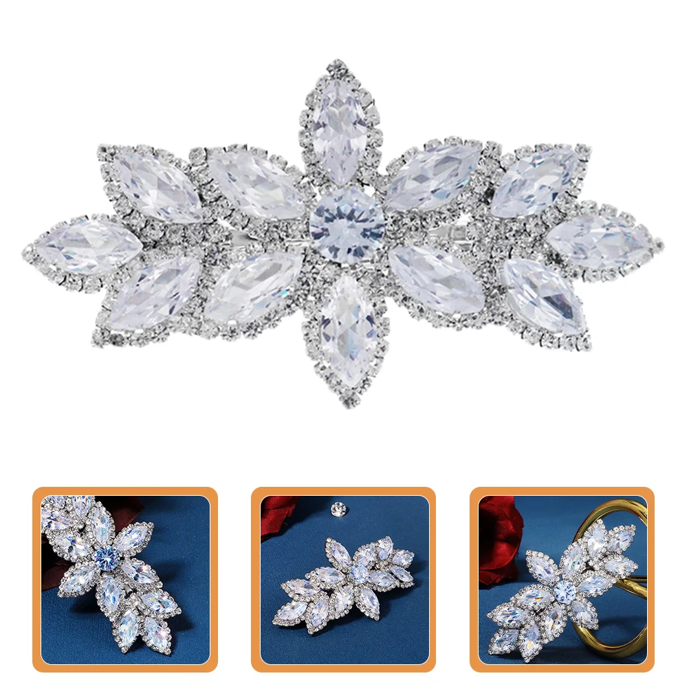 

Headgear Rhinestone Hair Clip Miss Girls Accessories Elegant Scrunchies for Women Zircon