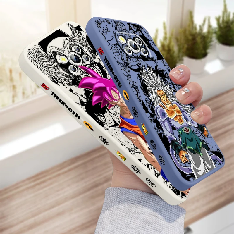 Japan Art D-D-Dragon Ball Liquid Left Rope For Xiaomi Mi Poco X6 X5 X4 X3 M6 M5 M5S M4 M3 F5 F4 F3 Pro 5G Cover Phone Case