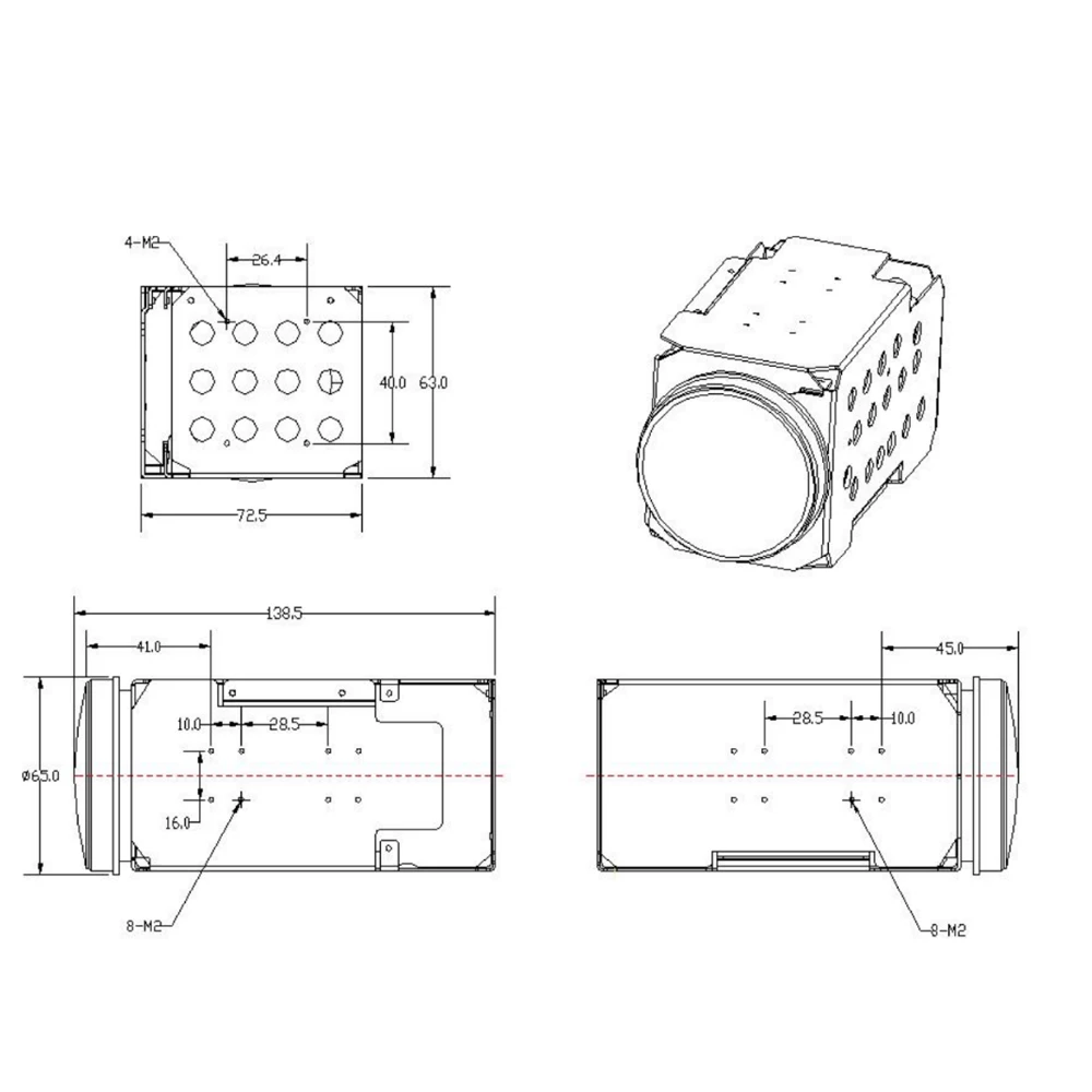 

Autotracking UV-ZN2146 46x zoom 322mm lens network output camera module