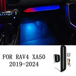 LHD! FOR RAV4 XA50 2019-2024 Car Instrument Dashboard Panel Trim Atmosphere Light Car Side Driver Decorative Lamp Strip 64colour