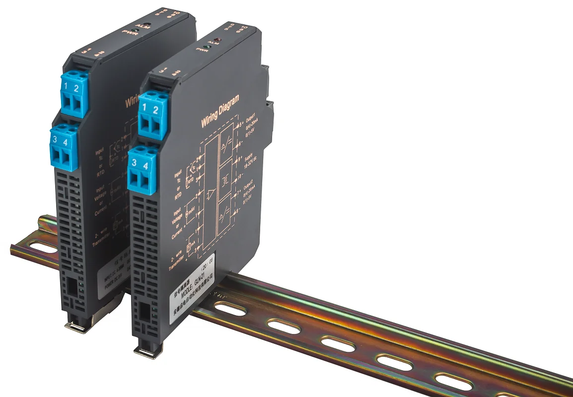 4-20mA to 0-10V Ultra-Thin GLN Analog Signal Isolator 0-5V to 0-10V 1 in 1 Out DC24V Quick Response Galvanic Signal Converter