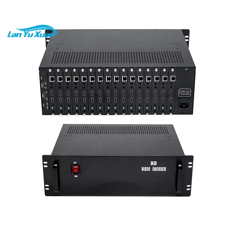 H.265 16*HD ENCODER With HD MI Loop Out TF Record Wertc Video Encoder