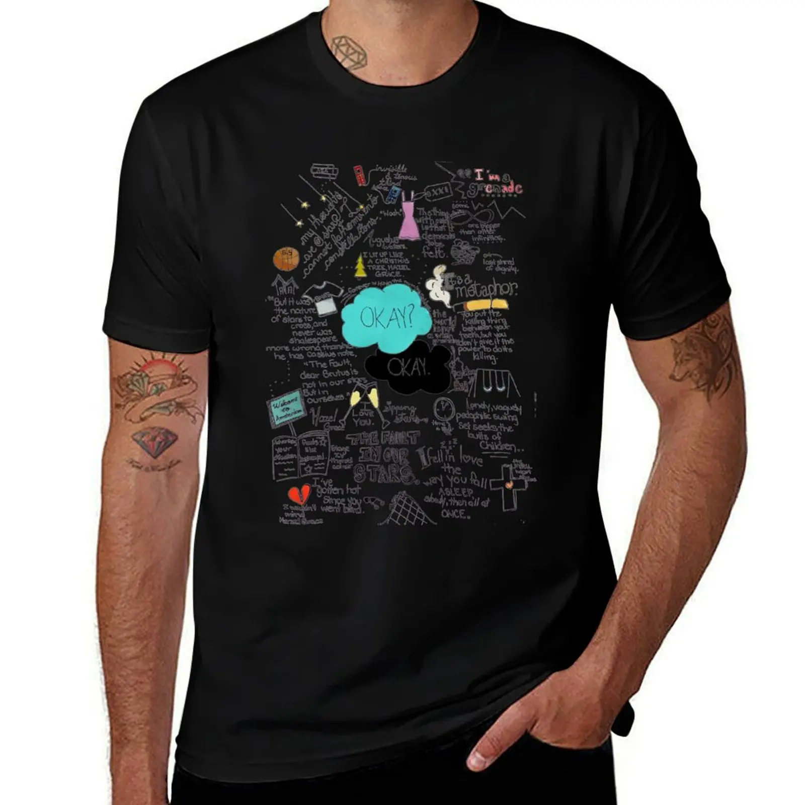 

The Fault in Our Stars - ORIGINAL ARTIST T-Shirt Daily Casual Short Sleeve Tee Shirt