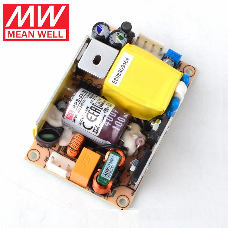 MEAN WELL 녹색 의료 전원 공급 장치 RPS-65-3.3V, 신뢰할 수 있는 65W, 5V, 7.5V, 12V, 15V, 24V, 48V