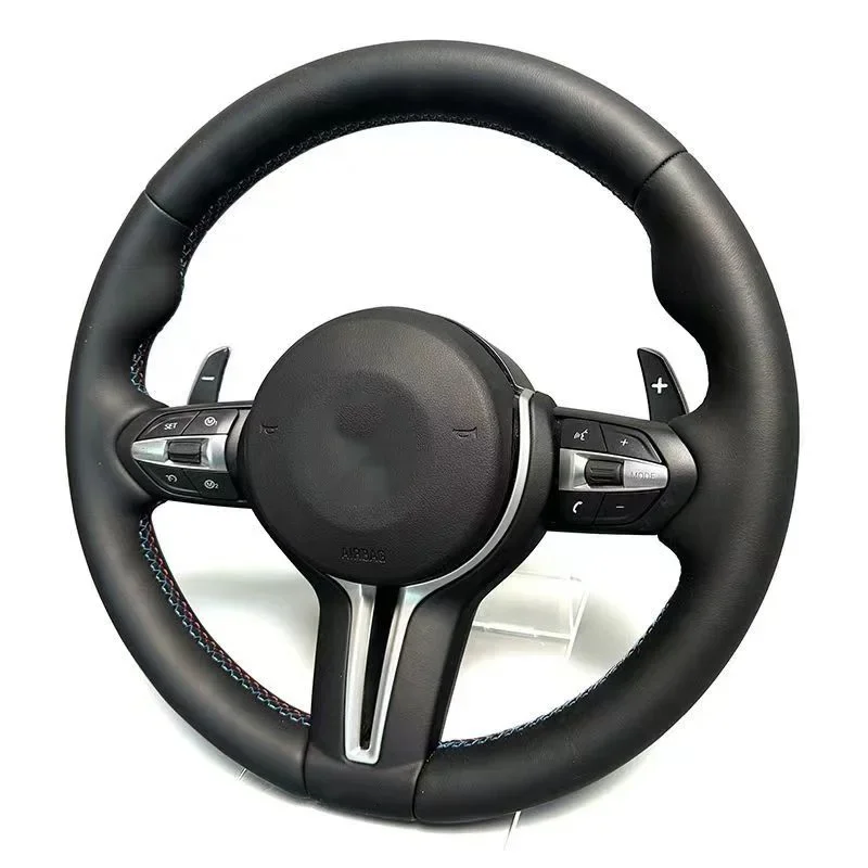 M Sport Leather Steering Wheel For  M2 M3 M4 M5 M6  F30 F10 F35 F22 E46 E90 E92  F10 F30 F32 E60 F series Car Steering Wheel