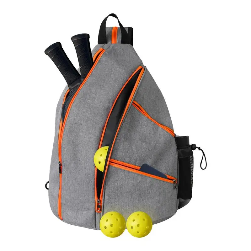 

Tennis Racket Backpack Hole Ball Racket Storage Sling Bag Ergonomic Design Sports Racket Bag For Tennis Rackets Badminton