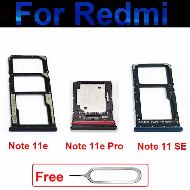 

Sim Card Tray For Xiaomi Redmi Note 11E 11E Pro 11SE SIM Card &Micro SD Card Reader Slot Holder Adapter Replacement Repair Parts