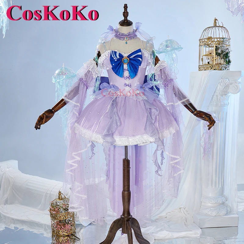 CosKoKo Sangonomiya Kokomi Cosplay Anime Game Genshin Impact Costume Gorgeous Sweet Wedding Dress Halloween Role Play Clothing