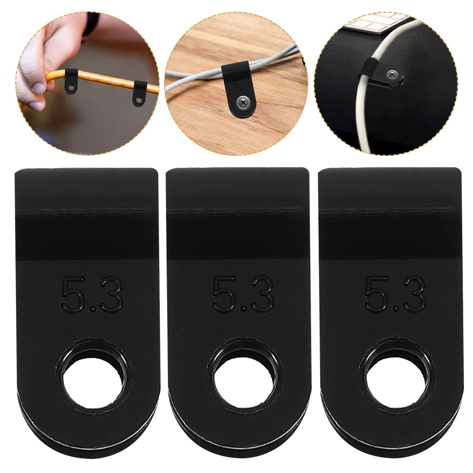 

1000pcs Cable Clips Wire Management Clips Small Clamps For Cord Organizer Fixing Wiring Harness Auto Electrical Cords Wall Mount