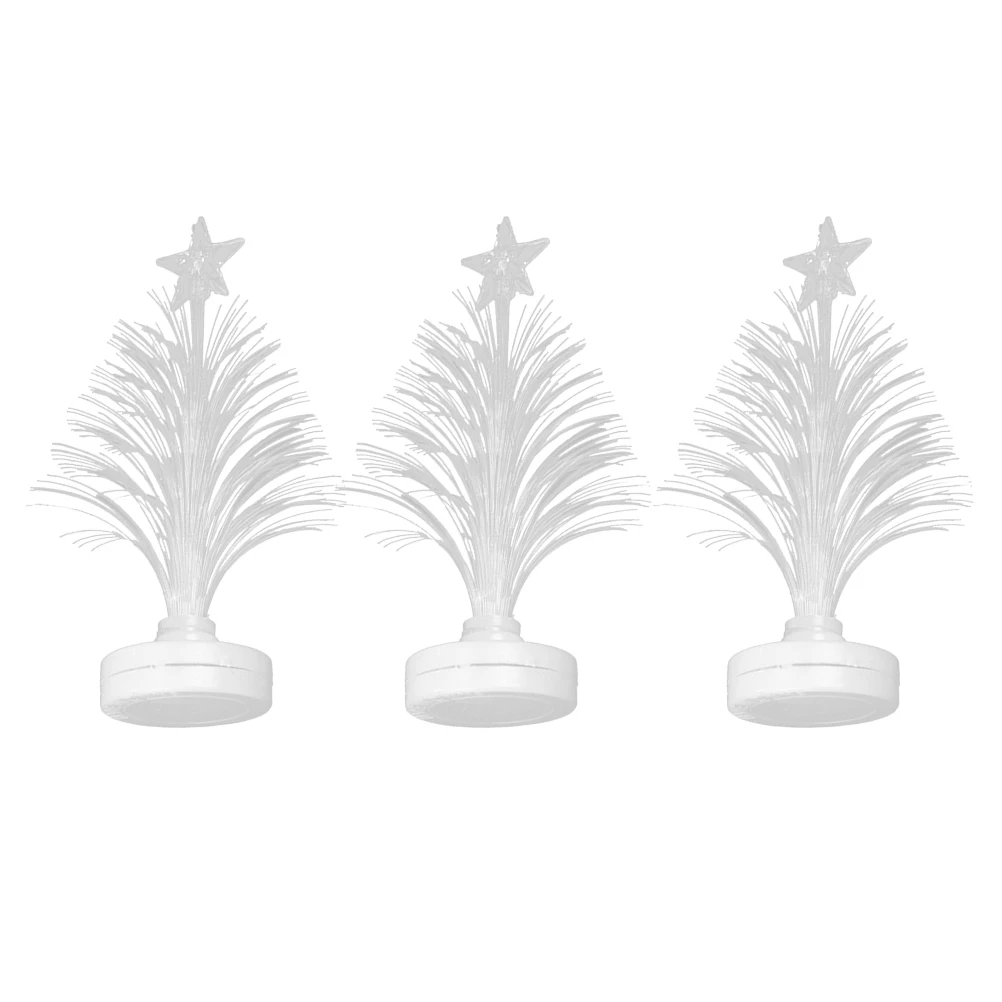 

10pcs Fiber Optic Christmas Tree Lights Color Changing LED Creative Lamp Decorations Mini Xmas Ornaments Holiday Festive Gifts