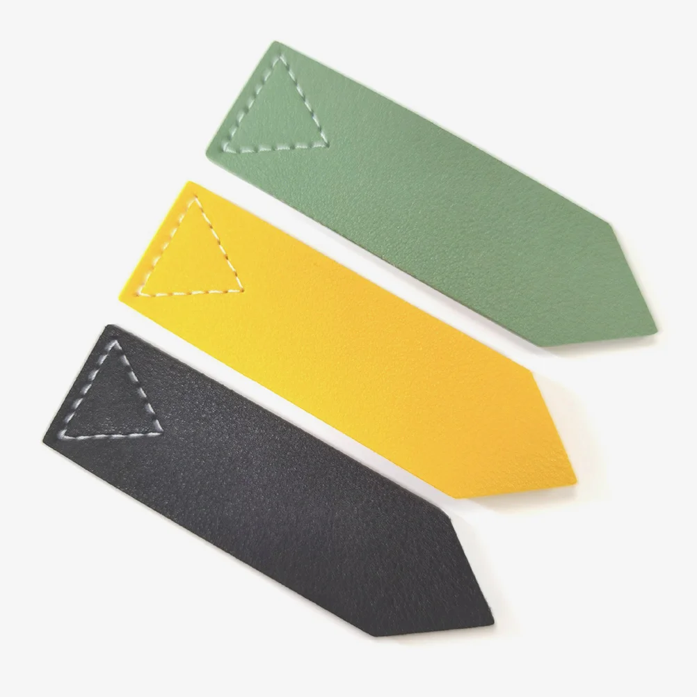 

6Pcs Artistic PU Bookmarks Colorful Small Reading Page Markers Portable Decorative Gifts Simple Bookmark Book Marker