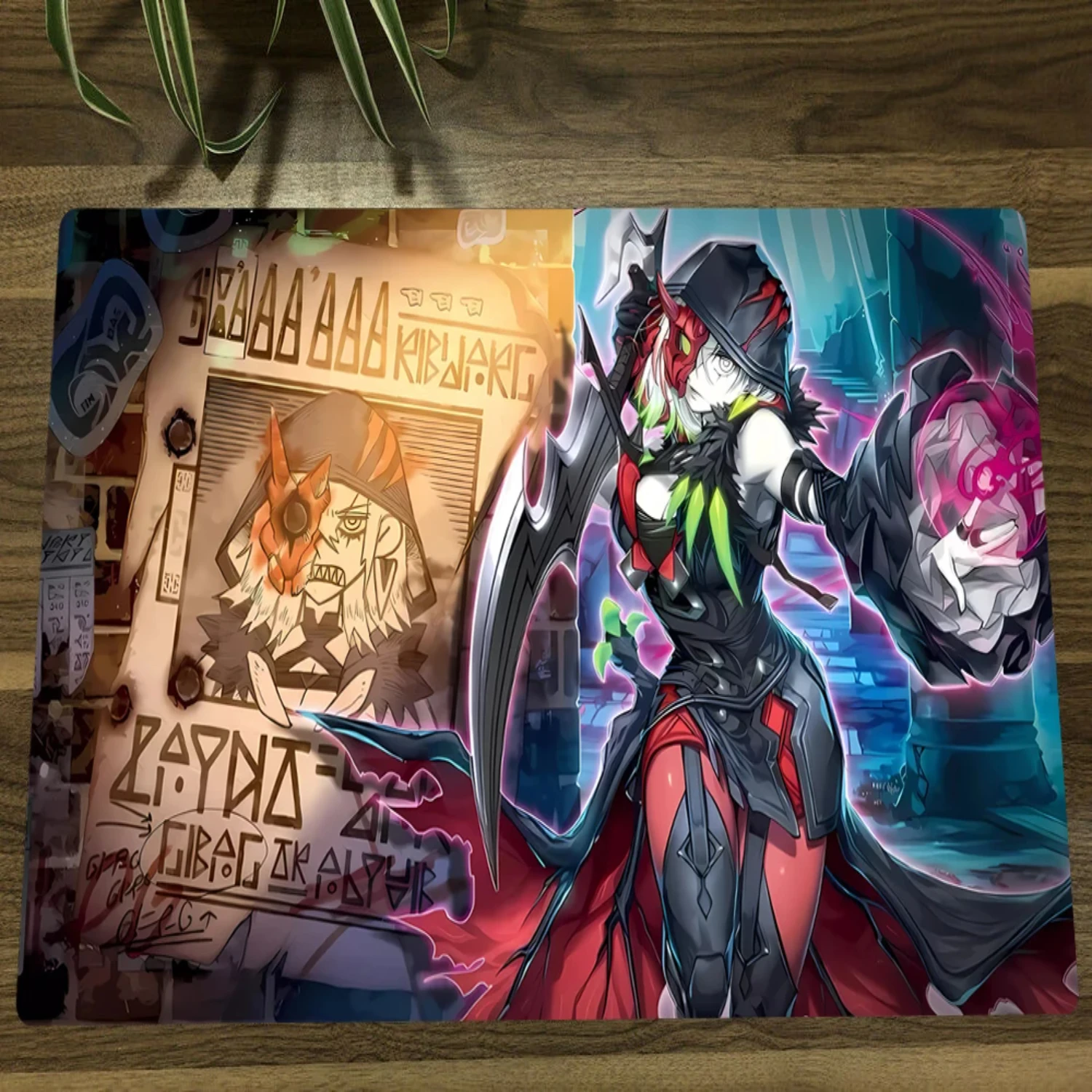 

YuGiOh Diabellestarr the Dark Witch TCG CCG Mat Trading Card Game Mat Playmat Table Playing Gaming Mat Mouse Pad 60x35cm & Bag