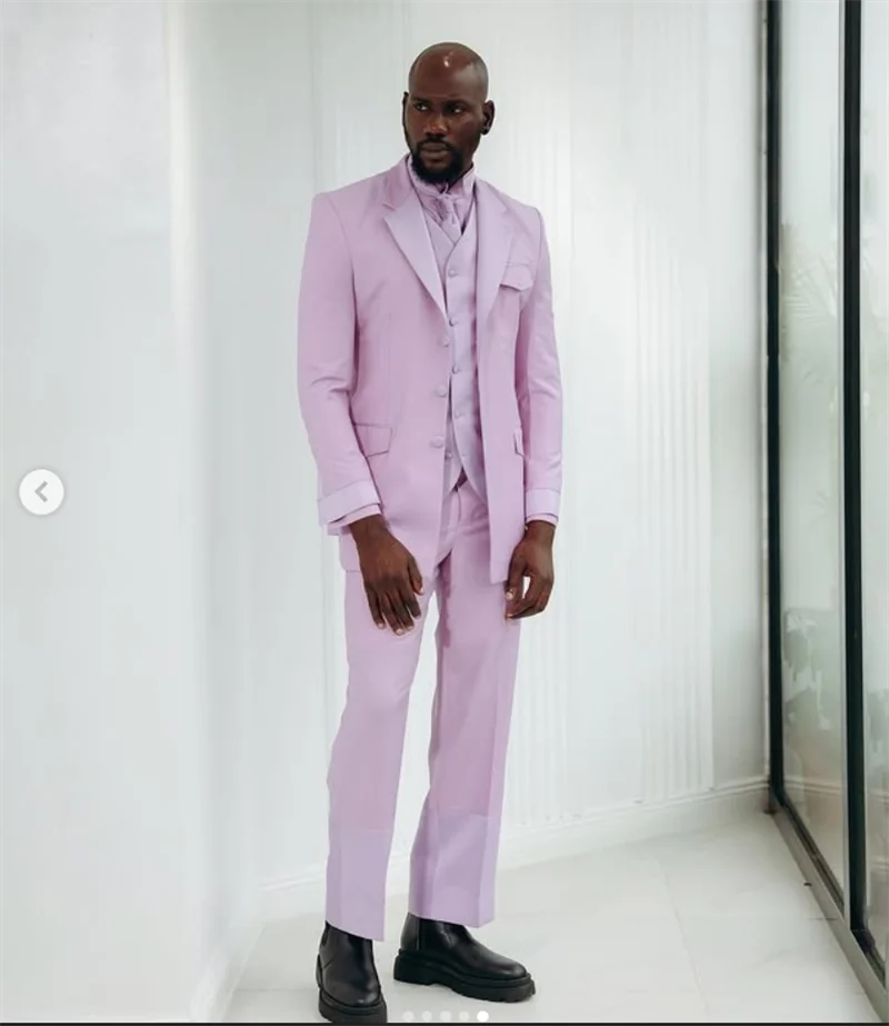 

Brown Black Men Suit Set 2 Piece Blazer+High Waist Pants Trousers Customized Formal Office Business Jacket Wedding Tuxedos Coat