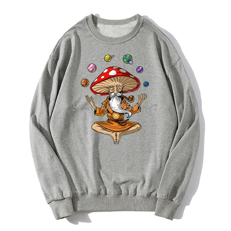 Magic Mushroom Buddha Hippie Shrooms Psychedelic Magic Mushrooms Hoodies Spring Autumn Men Pullover Sweatshirts Harajuku