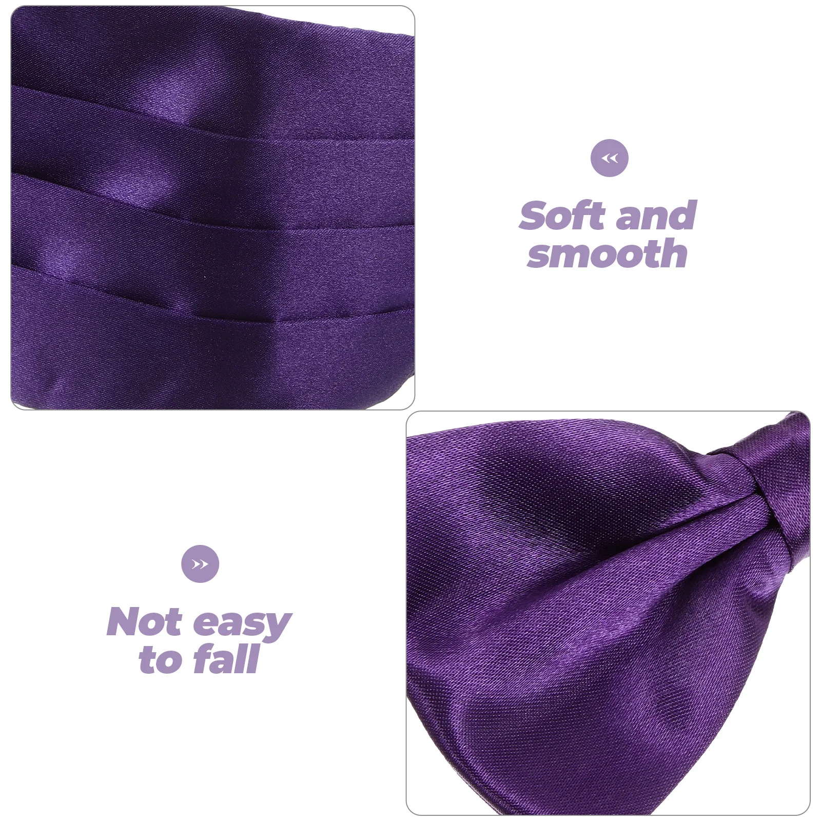 

1 set 1 Set Men'S Satin Bow Tie Pocket Handkerchief Cummerbund Set Wedding Party Prom Tuxedo Accessories Formal Events Gift