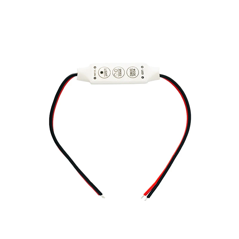 YOUCENT DC12V-24V Mini 3keys Led Controller Dimmer Driver to Control Single Color Led Strip Light SMD 2835 3528 5050 5630 3014