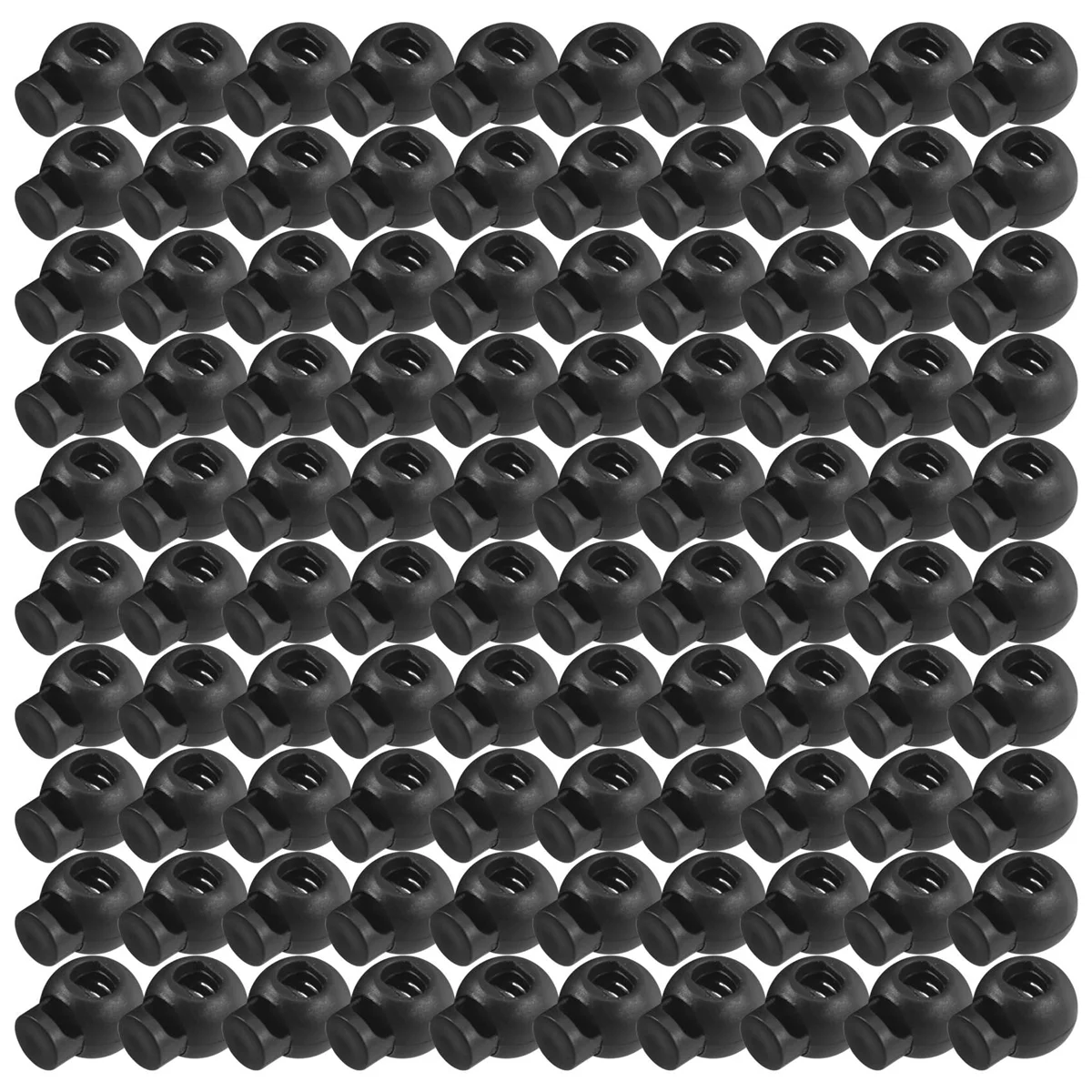 100 Piece Cord Stopper DIY Black Plastic Connector Cord Lock Stopper Switch Cover