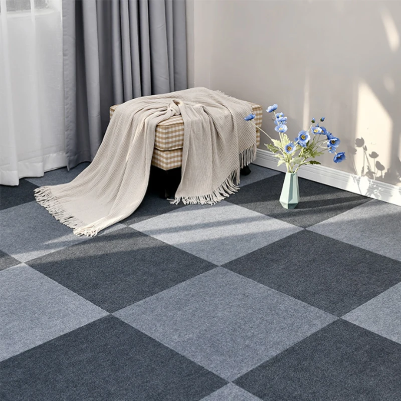 40pcs 30x30cm 3.6m² Modern Carpet Stitching Color Living Room Carpet Self Adhesive Ground Mat Decor Office Rug