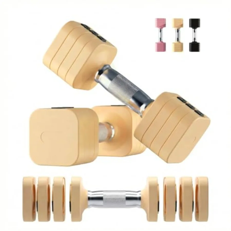 

20LB Adjustable Dumbbell Set 10lb Dumbbells Set of 2 5 in 1 Free Weights Set Each 4lb 6lb 8lb 10lb for Women Men for Home Gym E
