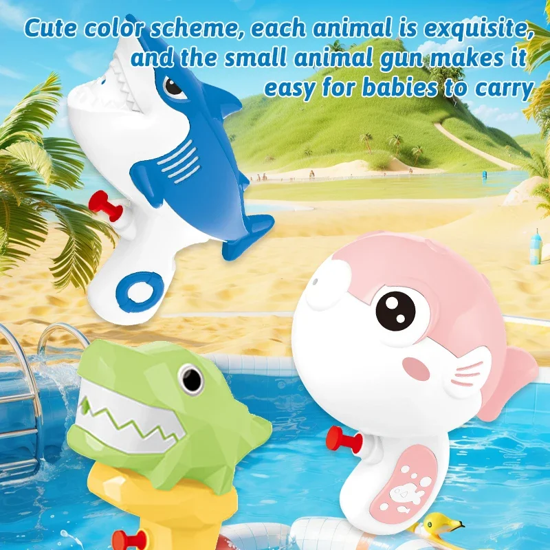 Summer Cartoon Dolphin Shark Water Gun Toys Children Beach Swimming Pool Shower Interaction Games Water Gun Toys Boys Girls Gift
