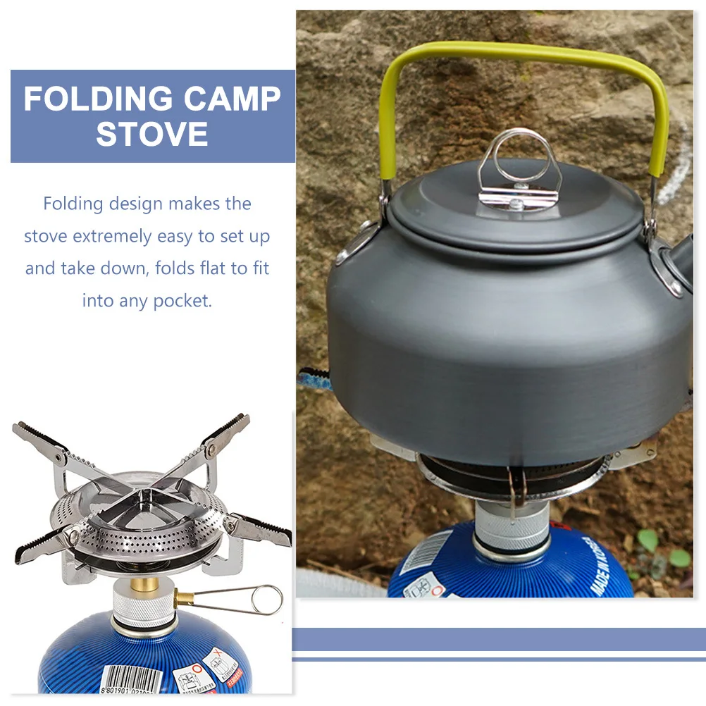 

Compact Stainless Steel Folding Camp Stove Portable Metal Burning Stove Lightweight Outdoor Camping Bbq Supplies
