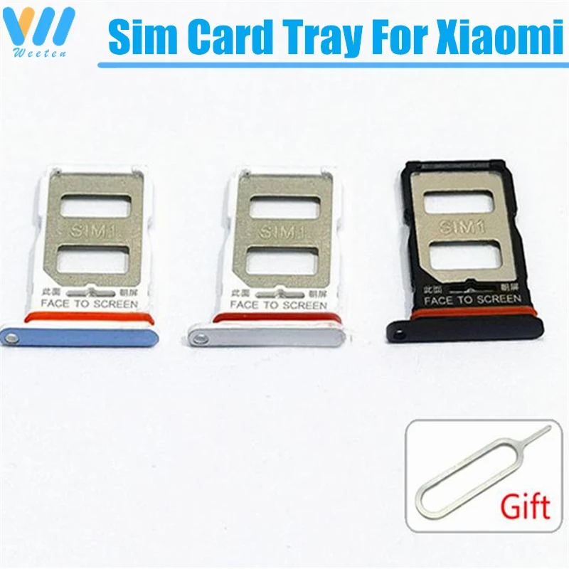 Sim Card Scoket Micro For Xiaomi 12T 12T Pro SIM Card Tray Slot Holder SD Reader Adapter Replacement Repair Parts 12T 12TPro New