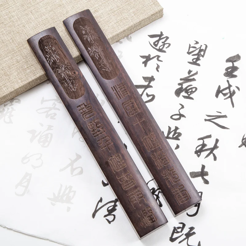 

Chinese Paperweights Wooden Student Brush Pen Calligraphy Painting Paperweight Artist Study Room Paper Pressing Prop Pisapapeles