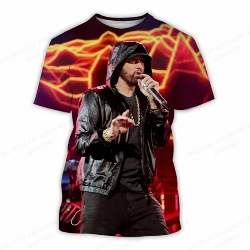 Rapper Eminem 3d Print Tshirt Graphic 3d Print Tshirt Men Fashion T-shirts Kids Tops Tees Unisex Tees Mens Clothing Punk T-shirt