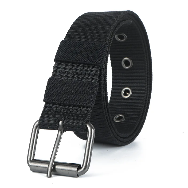 Belt Men's Fashion casual full steam eye needle buckle Nylon Tactical Belt Hipster All match striped canvas waistband