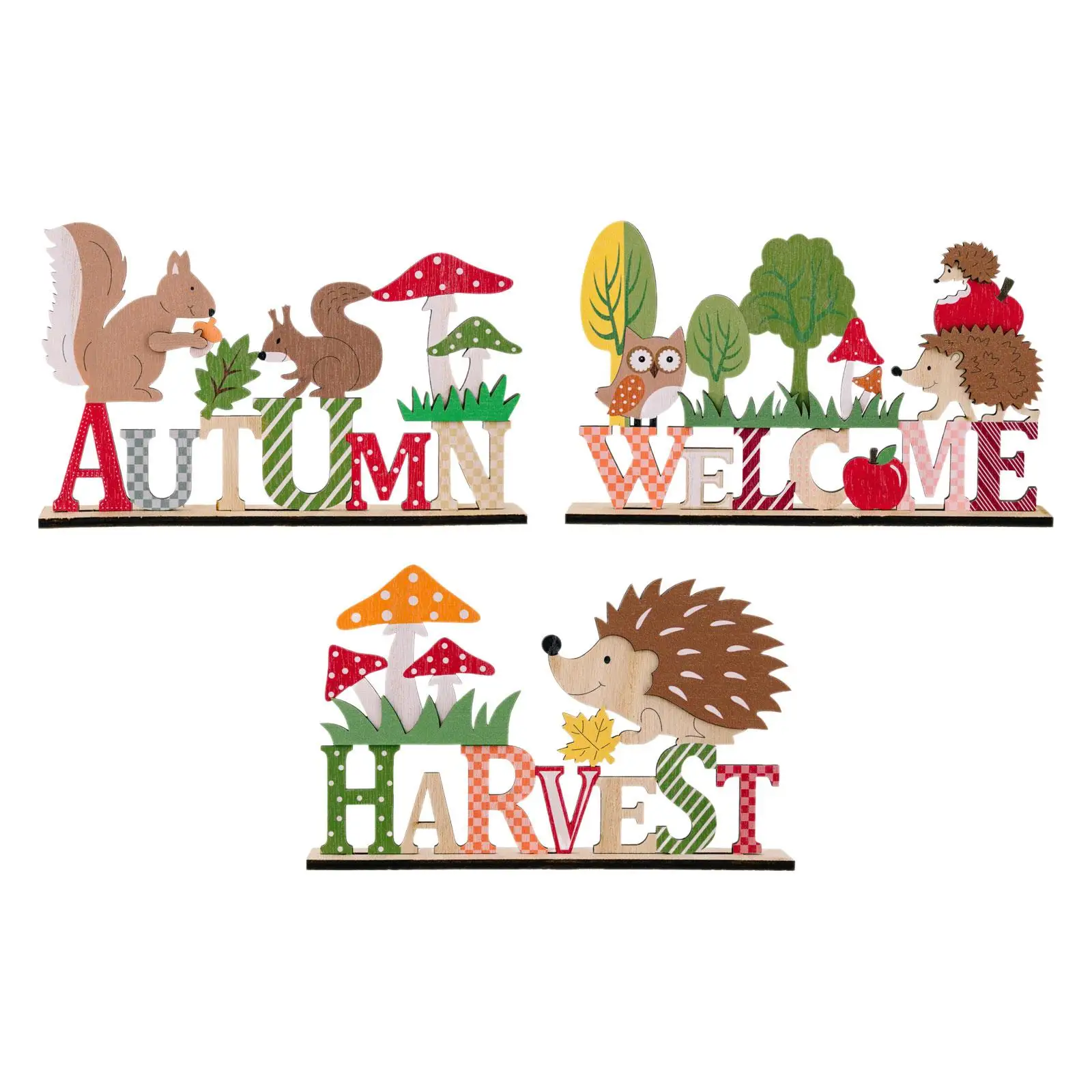 Fall Table Decor,Autumn Farmhouse Table Sign,Table Centerpieces Crafts,Harvest