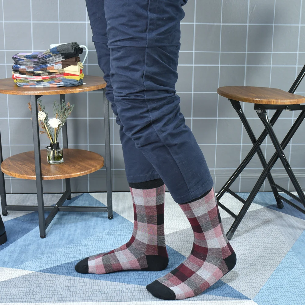 5pairs Men\'s Socks Casual Business Dress High Quality Happy Cotton Socks Fashion Funny Men Gift Socks