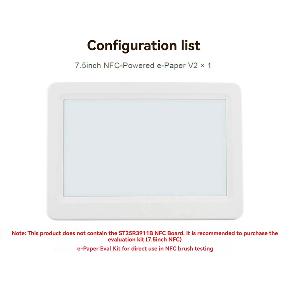 Display E-Paper alimentato da NFC da 7,5 pollici, nessuna batteria richiesta, alimentazione wireless e trasferimento dati per visualizzazione delle informazioni dinamiche