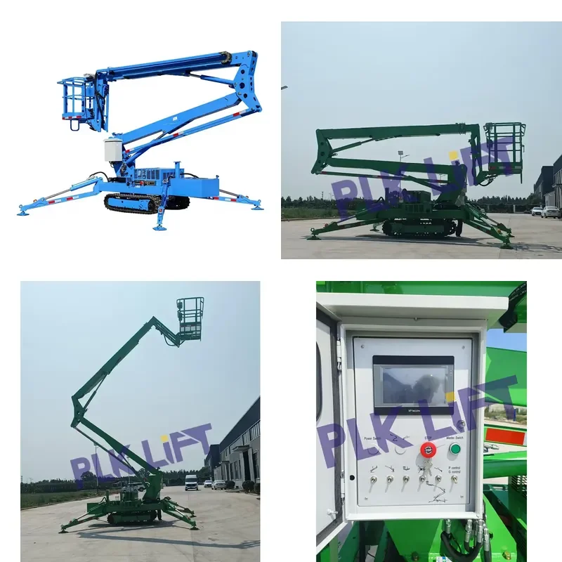 2026 CE Professional Manufacturer Tracked Boom Lift Telescopic Lift Electric Boom Lift Aerial Work Platform for Construction