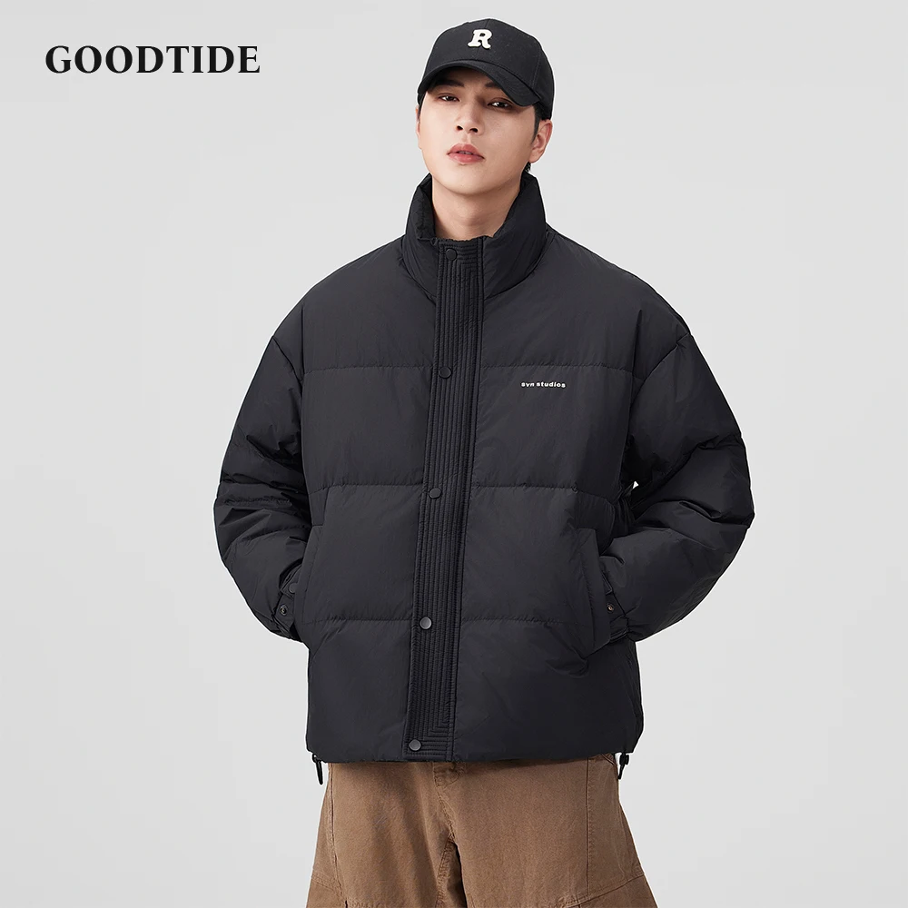 

Fashion Men's Casual Puffer Jacket 2025 Winter New Stand Collar Adjustable Detail Loose Fit Men Warm Coat Top