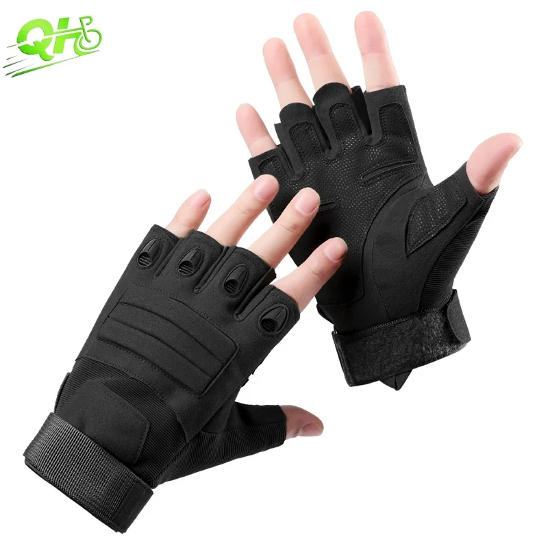 

Tactical Motorcycle Gloves Cycling Half Finger Breathable Training Enduro Shooting accesorios moto Outdoor Hiking Gloves Men