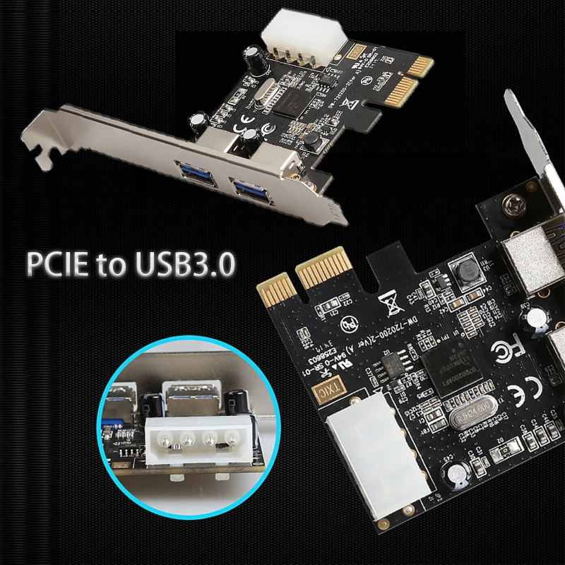 

Карта расширения PCIe to usb3.0, контроллер карты PCI-E 5 Гбит/с, адаптер адаптера Riser PCI-E, преобразователь PCIe, док-станция USB-концентратор