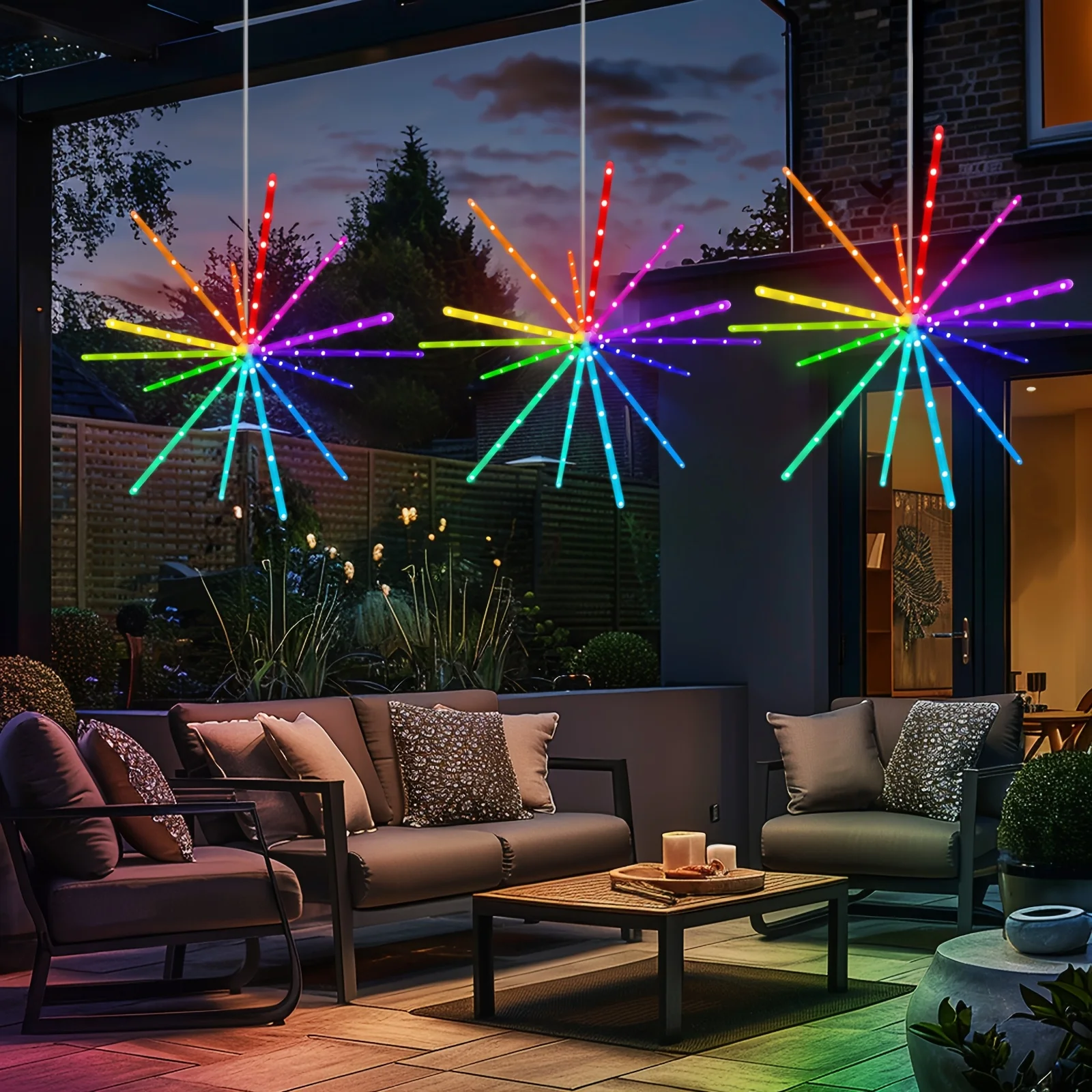 

Meteor Light Explosion Star Firework Light 112LED 16 Colors Flowing Water Marquee Battery Type with Remote Control 64 Functions Suitable for Indoor And Outdoor Decoration Of Courtyard Garden Camping Pavilion Corridor
