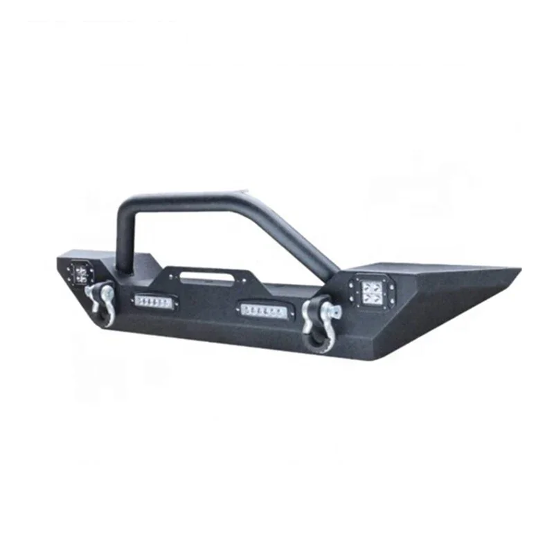 Heavy-duty Performance Premium-quality  Manganese Steel Front Bumper with Lights For Jeep Wrangler JK/JL/JT