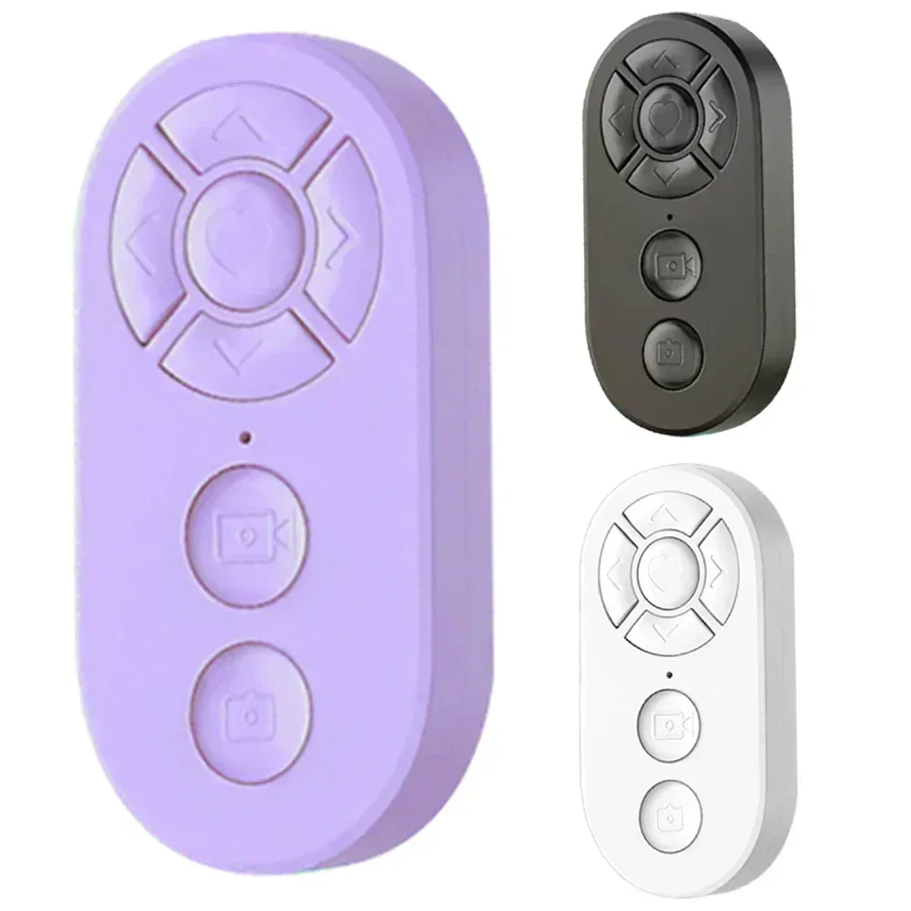 Blue-tooth Compatible Remoter Mobile Selfie Lazy Instant Music Video Button Remote Control For Mobile Phone E-book Flipping