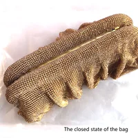 Shiny Rhinestones Handmade Evening Clutch Bags New Folds Purses and Handbags Luxury Designer Wedding Party High Quality - Image 6