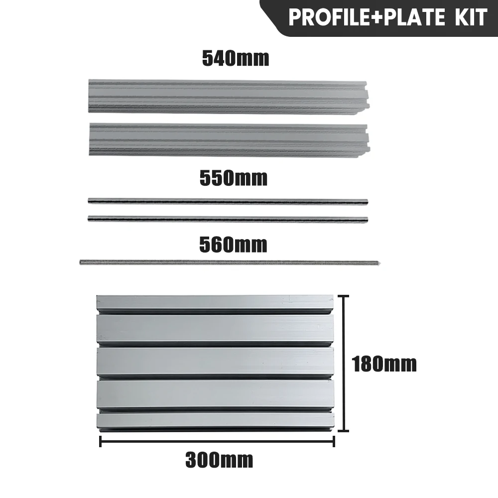 3018plus Upgrade Kit, 3018 to 3040, Y-AXIS Extension Rail Kit, 12mm Optical Axis ,15180 aluminum plate