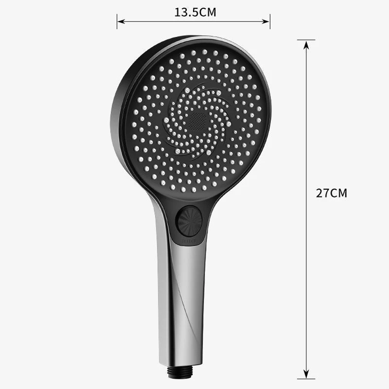 New High Pressure Big 135mm Panel Shower Head Black 3 Modes Water Saving Spray Large Outlet Nozzle Massage Rainfall Bath Shower