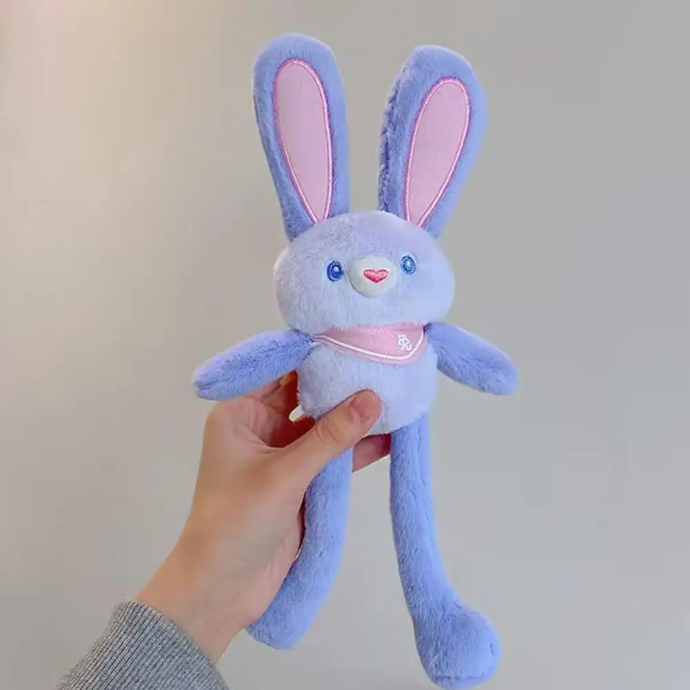 Giocattolo per lo sviluppo delle competenze di comunicazione Portachiavi in peluche coniglietto pasquale Ciondolo colorato con coniglio pull-up per compleanni Pasqua Divertente
