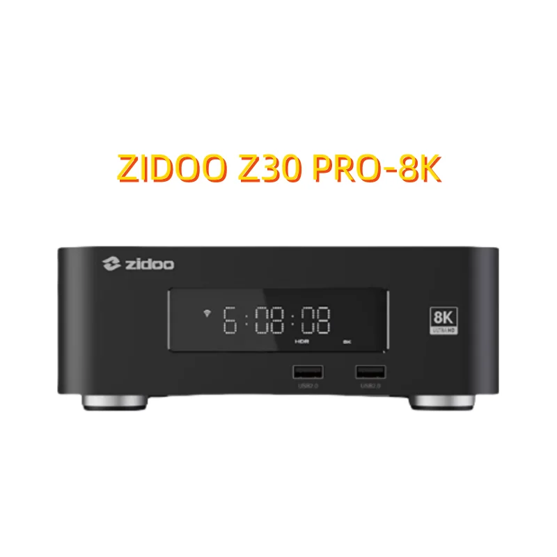 Leitor de mídia ZIDOO Z30 PRO-8K, processador Amlogic S928X-K 6G + 64G, DV, HDR10 +, Android 11, BDMV/ISO, baía HDD de até 16 TB