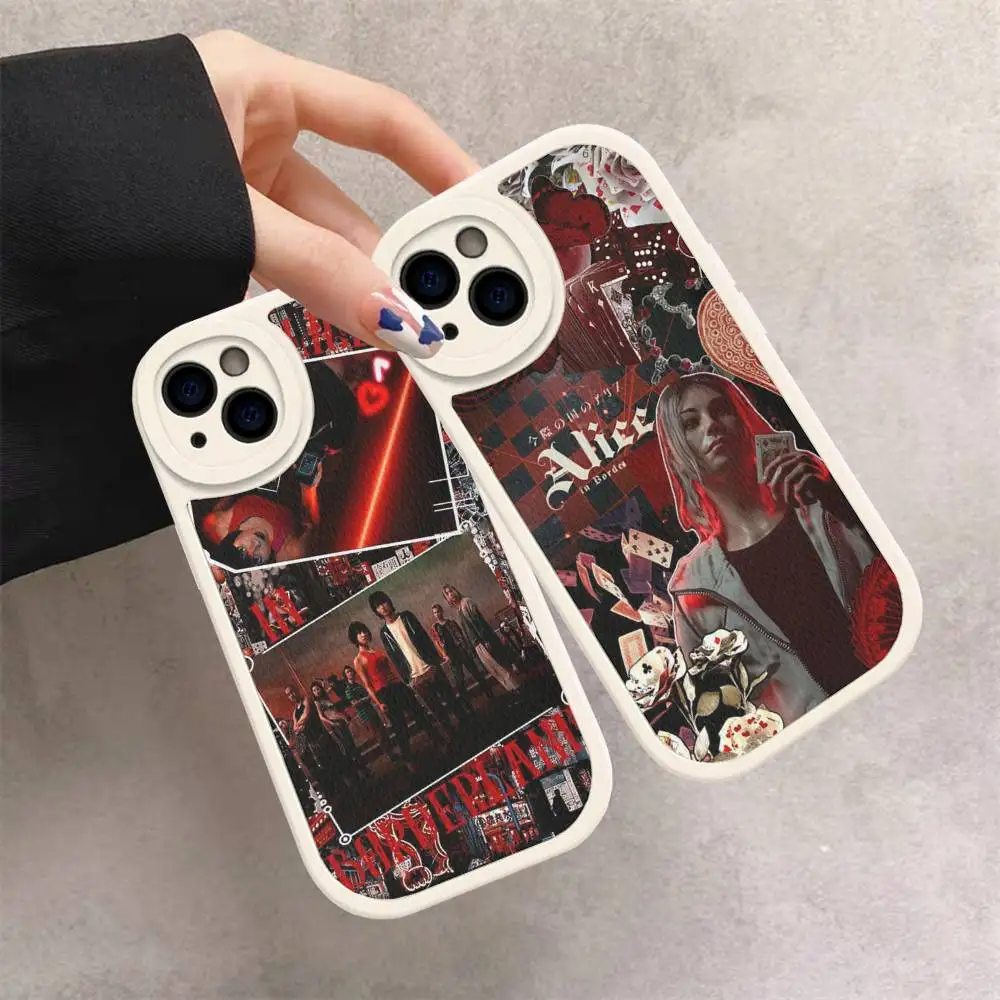 

Чехол для телефона Hot TV Alice In B-Borderland для iPhone 16 15 14 13 12 11 Pro Max Plus, мягкий кожаный чехол