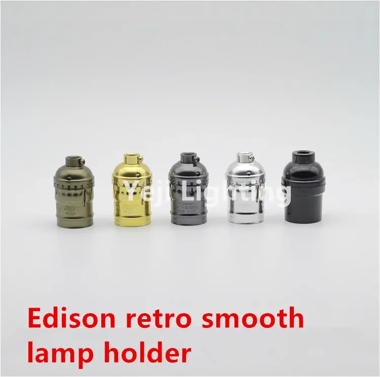 CE socket E27 E26 aluminum Edison retro pendant Bakelit smooth lamp holder fittings Led bulb Tube lights lighting accessories