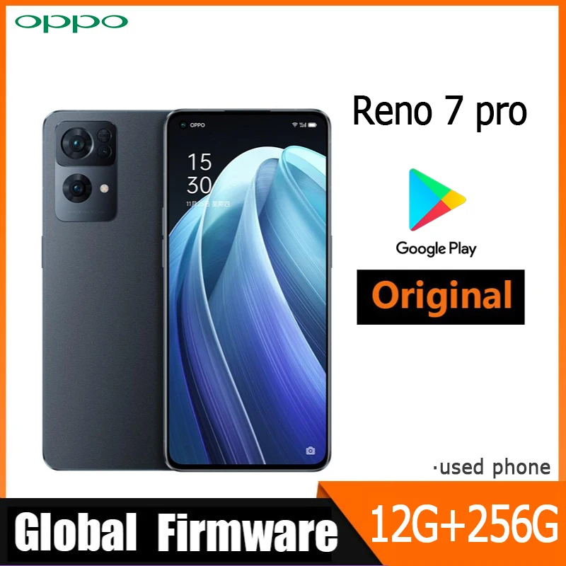 

Global firmware OPPO Reno 7 pro 5G(CPH2293) smartphone 12GB 256GB 50MP MTk Dimensity 1200-MAX 6.5-inch ColorOS 12 Used Phone