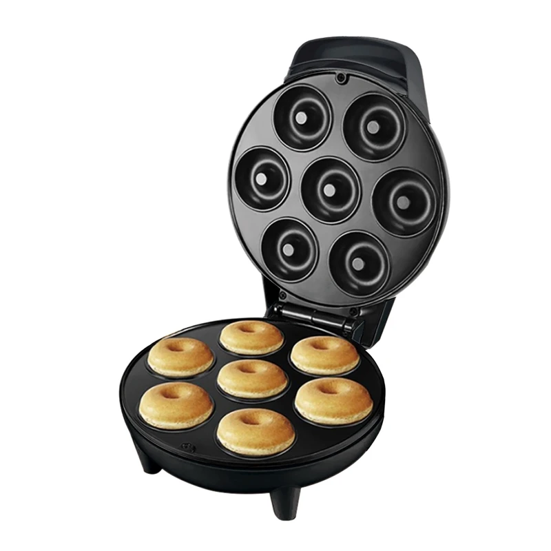 Electric Mini Donut Maker Machine Double-sided Heating Non-stick Coating for Breakfast Dessert Snack Family Party Bakeries